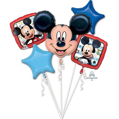 Foil Balloon-5pc Bouquet-Mickey Mouse