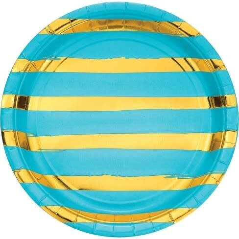 Luncheon Paper Plates- Bermuda Blue