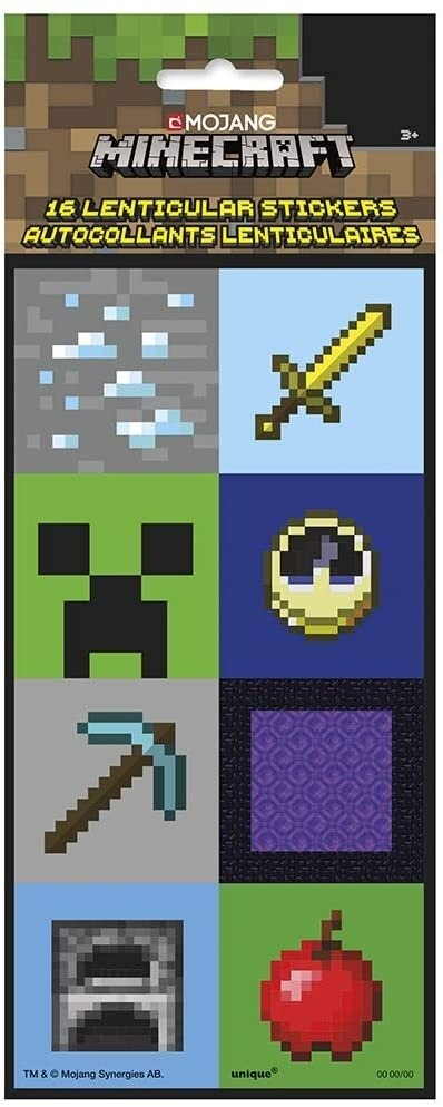Stickers - Lenticular - Minecraft - 16pk