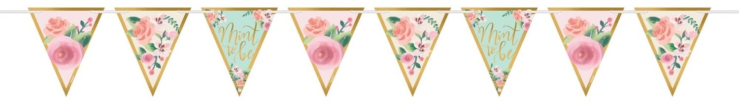Pennant Banner- Mint To Be- 24pcs