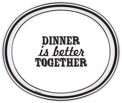 Dinner Paper Plates-Eat and Enjoy-8pcs-12&quot; x 10&quot;