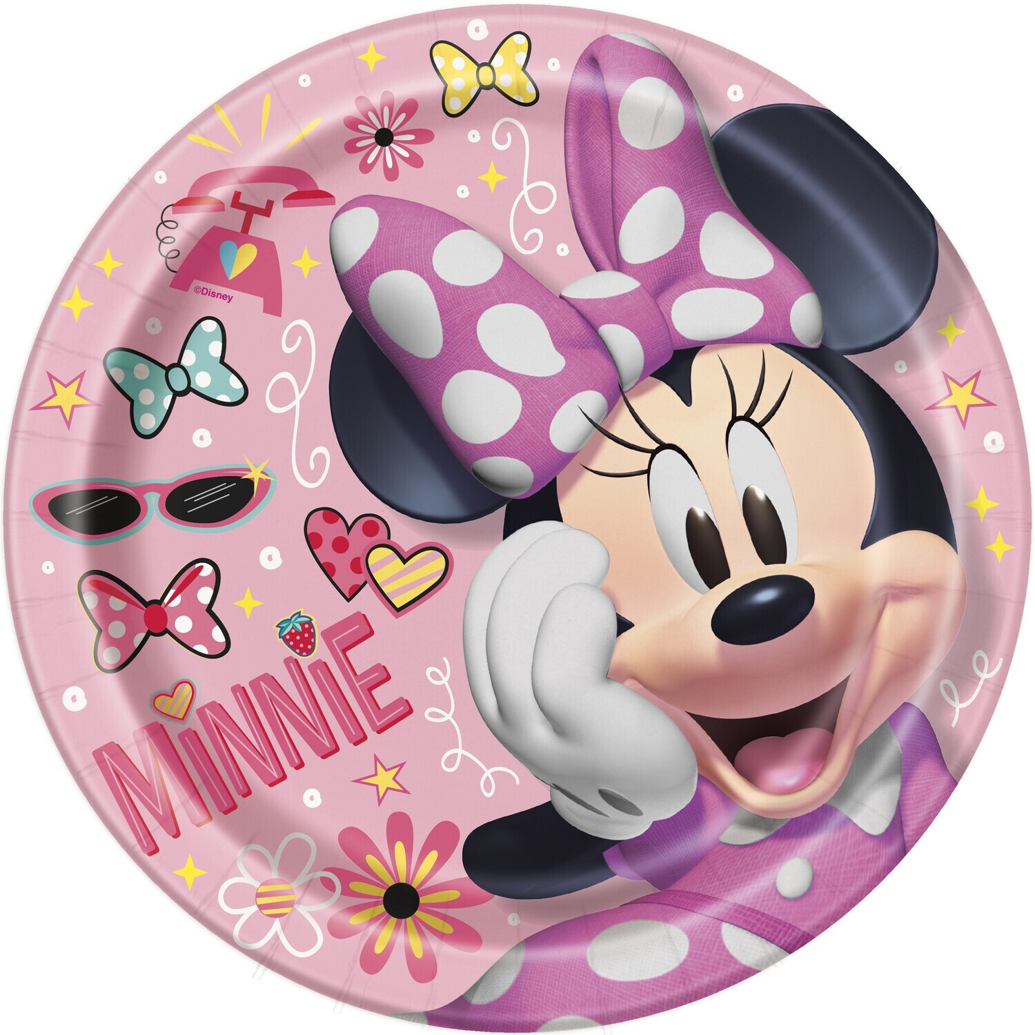 Luncheon Paper Plates-Minnie Mouse-8pk-8 5/8&quot;