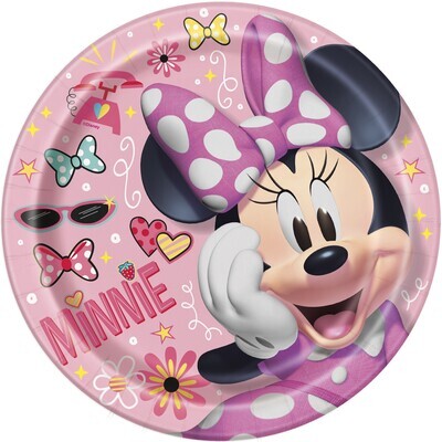 Luncheon Paper Plates-Minnie Mouse-8pk-8 5/8&quot;