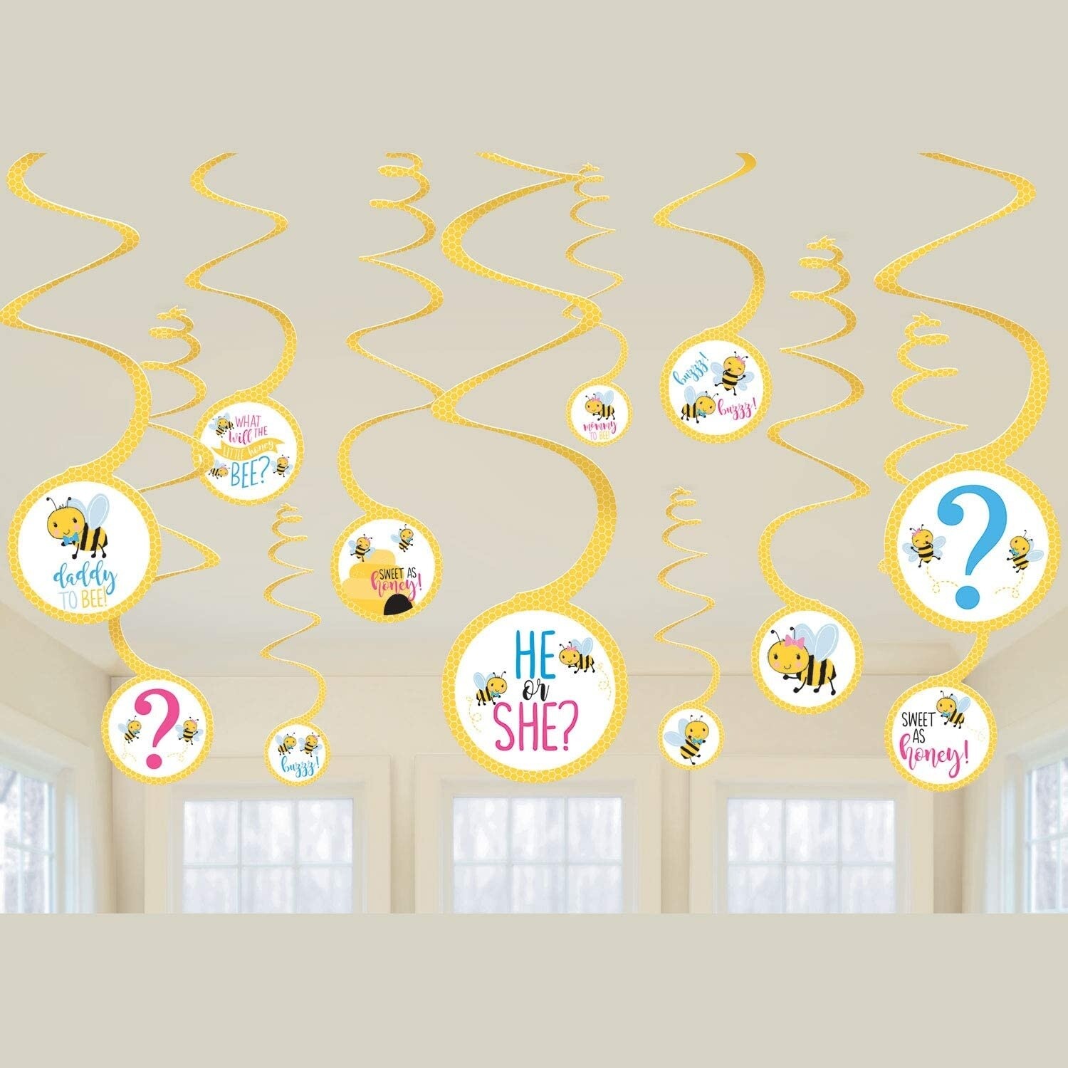 Swirl Decorations-What Will It Bee?-12pcs