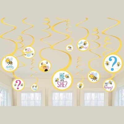 Swirl Decorations-What Will It Bee?-12pcs
