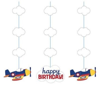 Hanging Cutouts- Lil&#39; Flyer Airplane- 3pk
