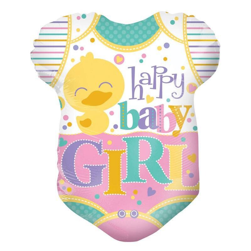 Foil Balloon - Baby Girl Duck Outfit 18&quot;