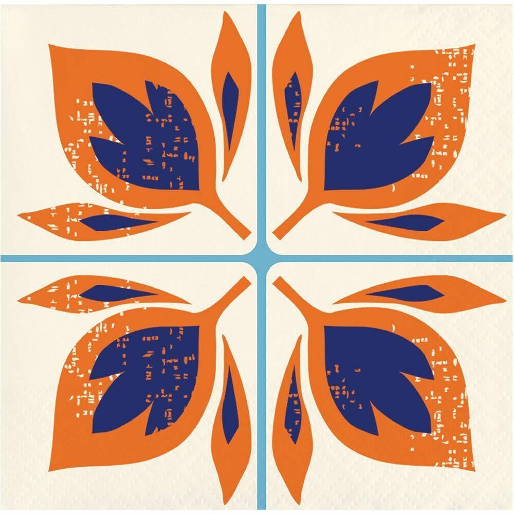 Beverage Napkins-Moroccan Tile/Painted- 24pk-3ply