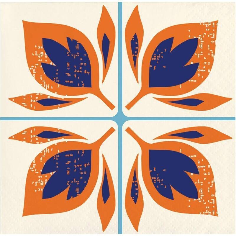 Beverage Napkins-Moroccan Tile/Painted- 24pk-3ply