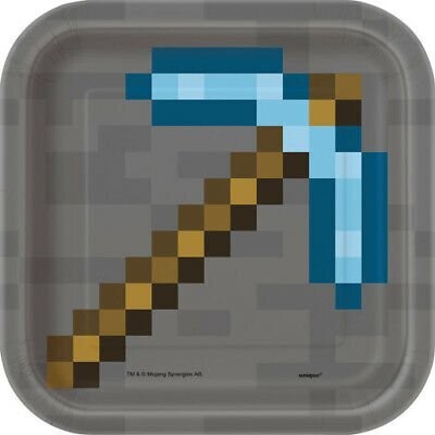 Beverage Paper Plates- Minecraft- 8pk- 7&quot;