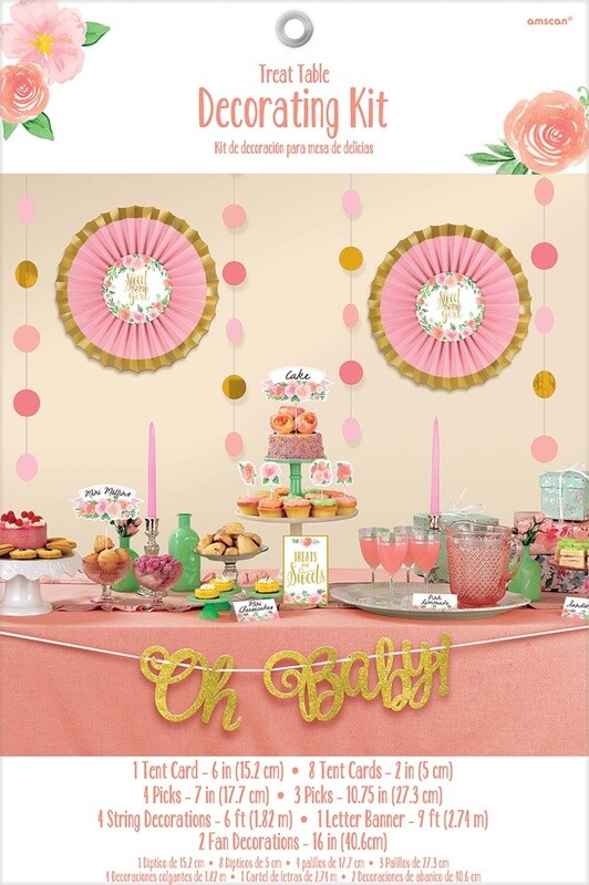 Treat Table Decorating Kit-Floral Baby