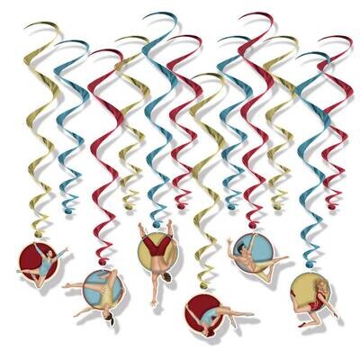 Hanging Decorations - vintage Circus Whirls