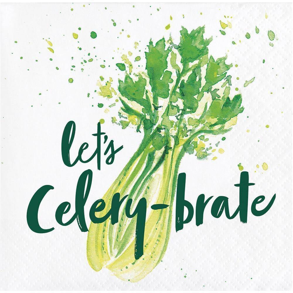 Beverage Napkins- Garden Humor Celery- 24pk-3ply