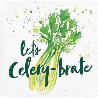 Beverage Napkins- Garden Humor Celery- 24pk-3ply