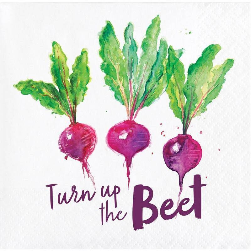 Beverage Napkins- Garden Humor Beets- 24pk-3ply