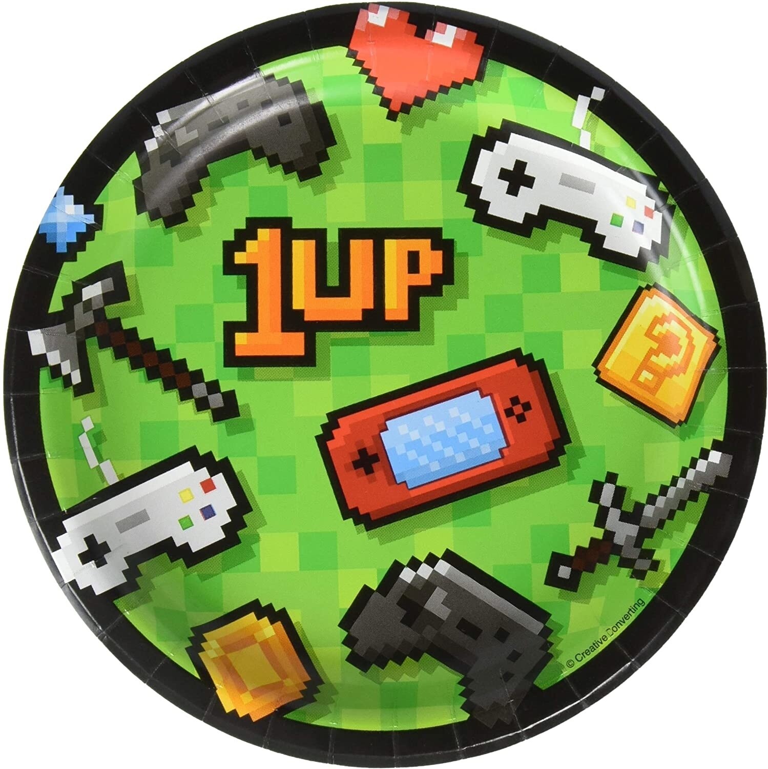Beverage Paper Plates- Gaming Party- 8pk-7&quot;