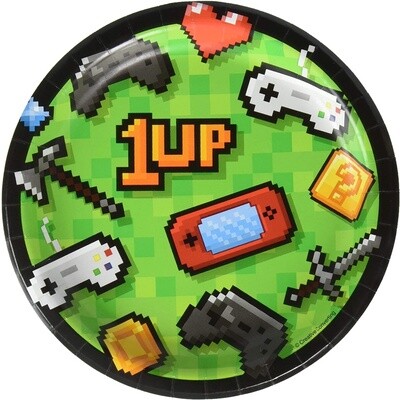 Beverage Paper Plates- Gaming Party- 8pk-7&quot;