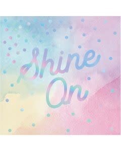 Beverage Napkins- Iridescent- Shine On- 16pk-3ply