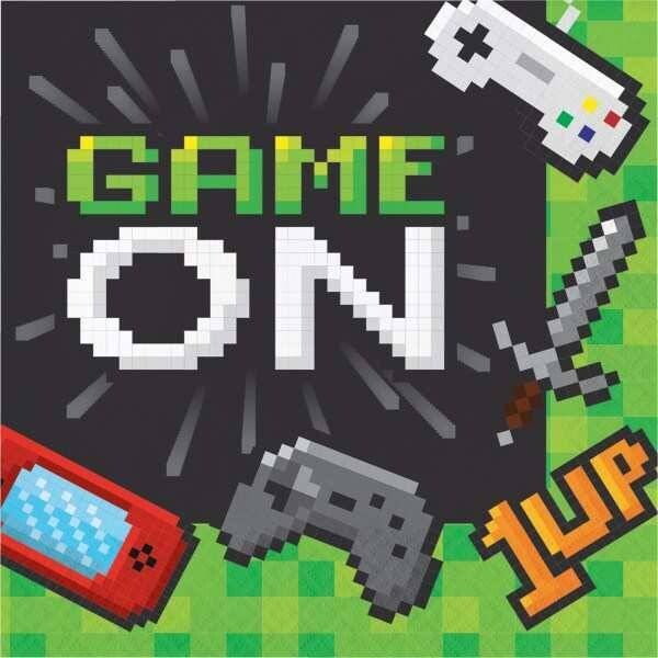 Luncheon Napkins- Gaming Party- 16pk-2ply