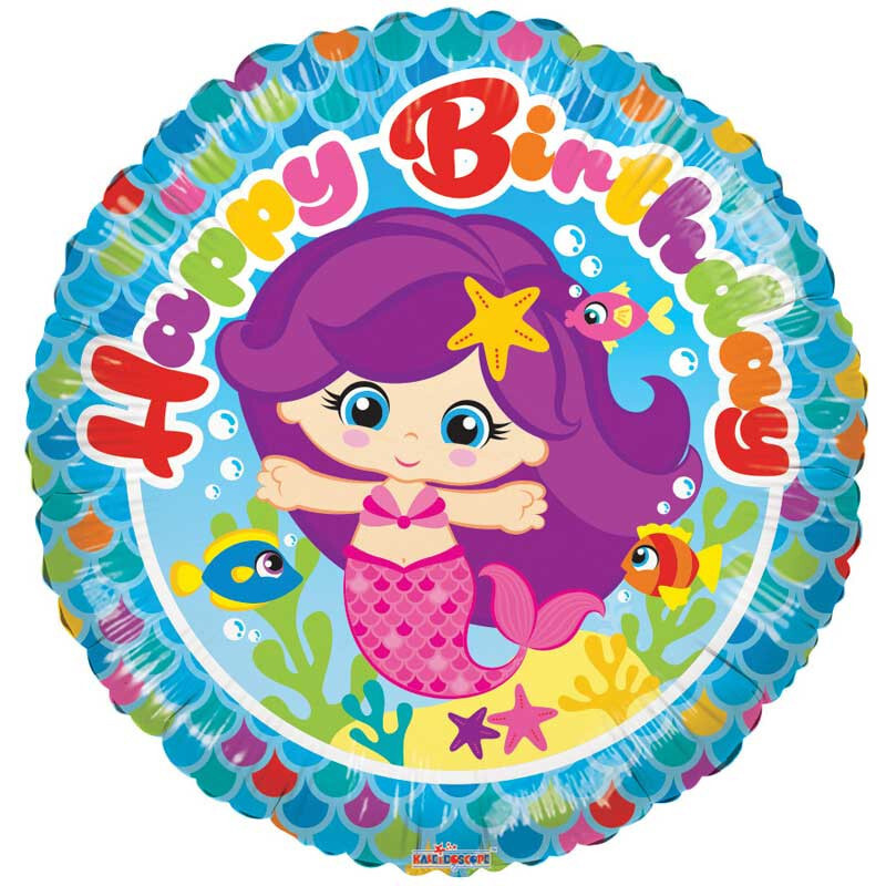 Foil-HappyBirthday/ Mermaid 18&quot;