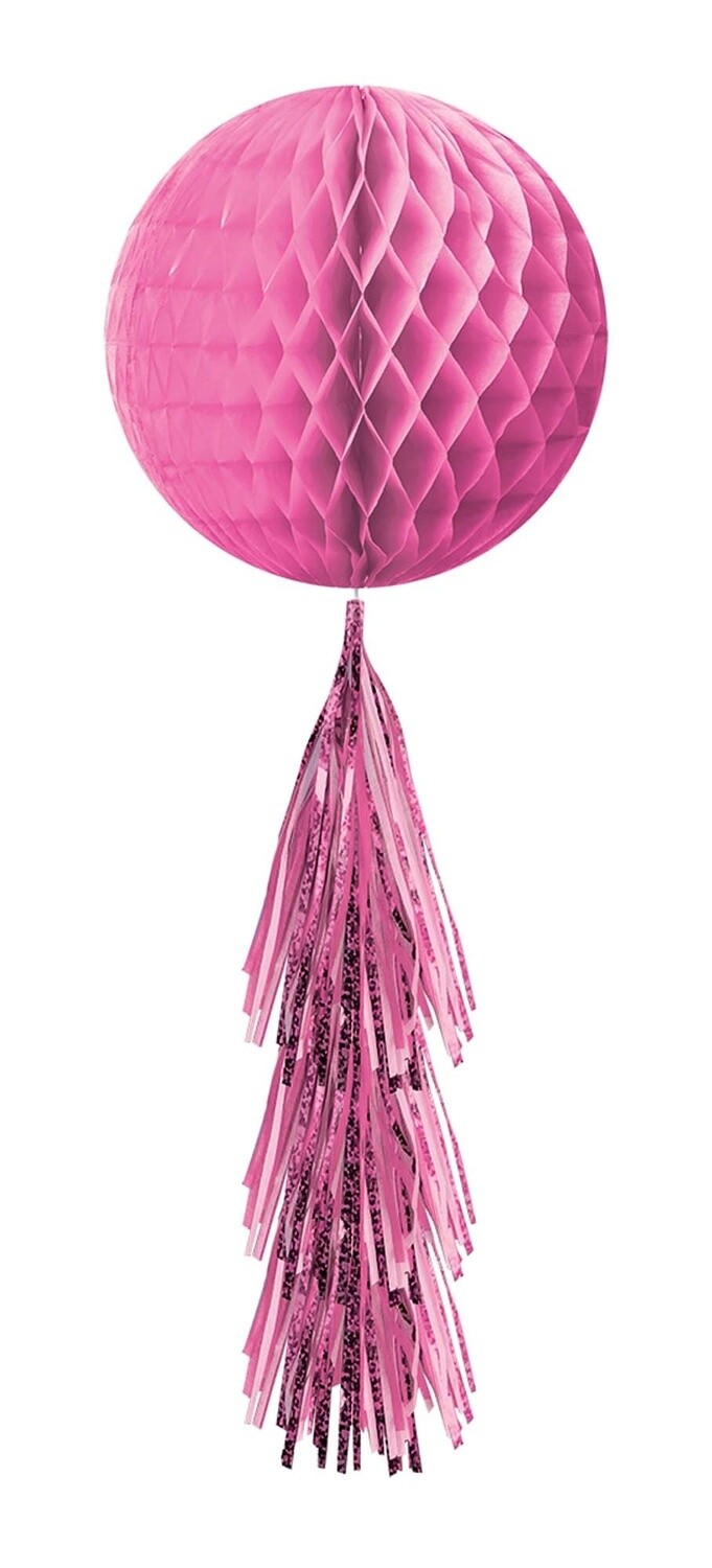 Hanging Decoration-Hot Pink Honeycomb Ball