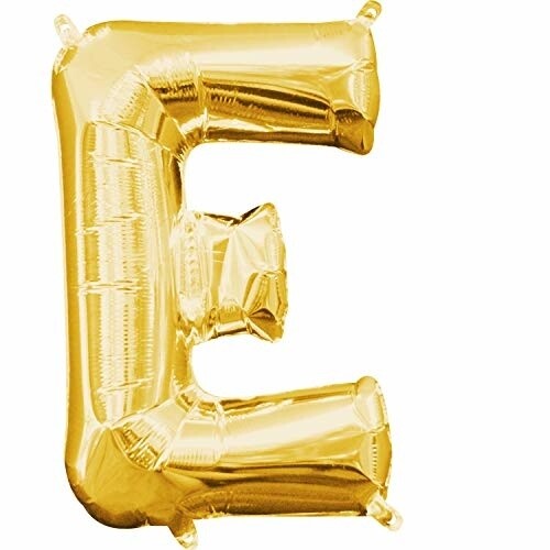 Foil Balloon-Air Fill-Letter &quot;E&quot;-Gold