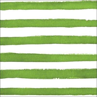 Luncheon Napkins- Dotted &amp; Stripped- Verdi- 24pk-3ply