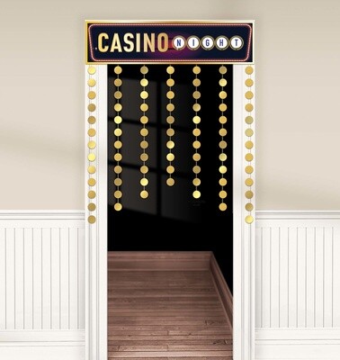 Doorway Curtain-Roll Up The Dice-Casino Night