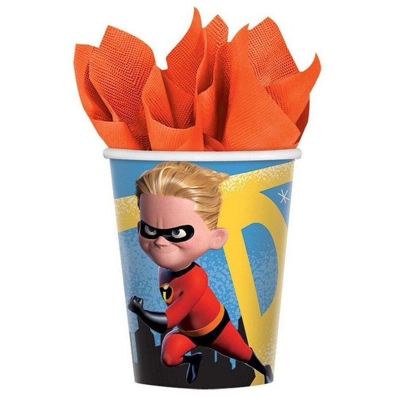 Paper Cups - Incredibles 2 - 8pk - 9oz