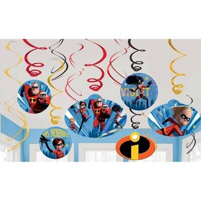 Swirl Decorations-Incredibles 2-12pcs