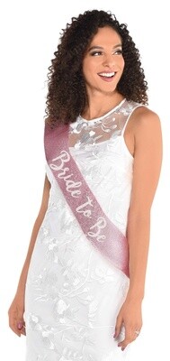 Deluxe Sash-Bride To Be-Rose Gold-Glitter