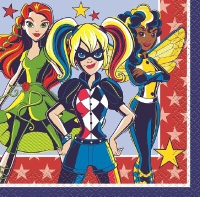 Beverage Napkins-Super Hero Girls-16pk-2ply