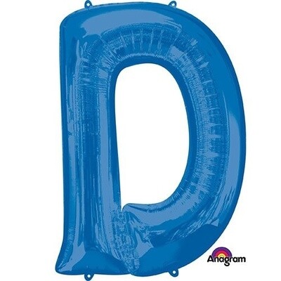 Foil Balloon - D -Blue - 34&quot;