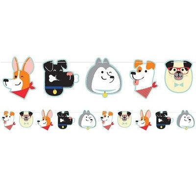 Ribbon Banner- Dog Party- 6.3ft x 6&quot;