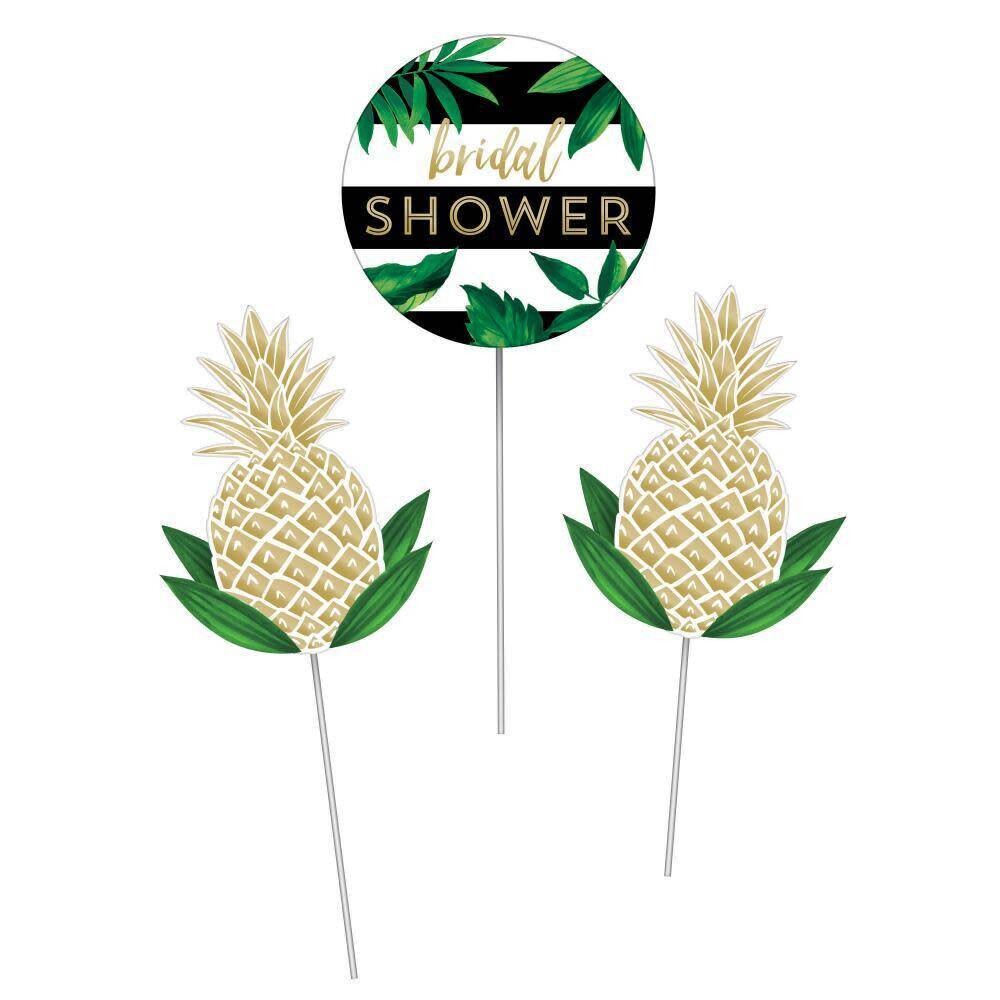Centerpiece Sticks- Pineapple Wedding- 3pcs
