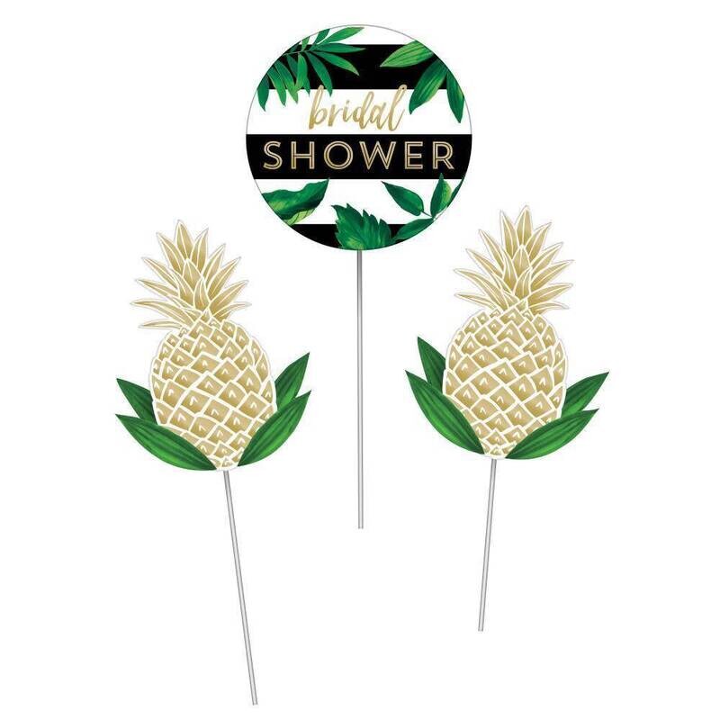 Centerpiece Sticks- Pineapple Wedding- 3pcs