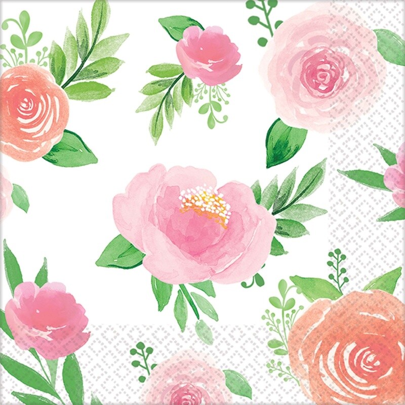 Beverage Napkins-Floral Baby-16pk-2ply