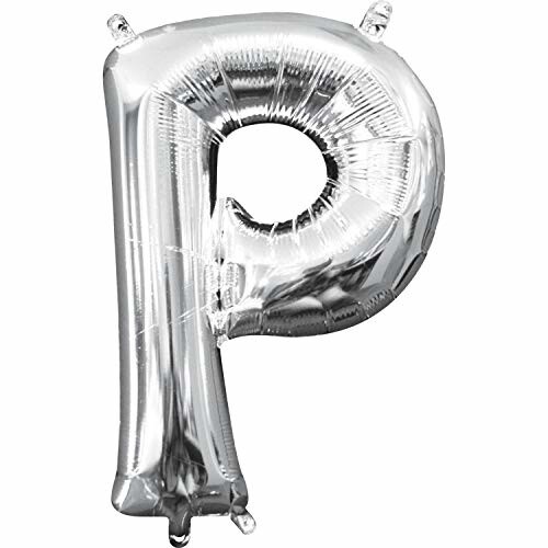 Foil Baloon Air Fill - &quot;P &quot; - Silver - 16&quot;