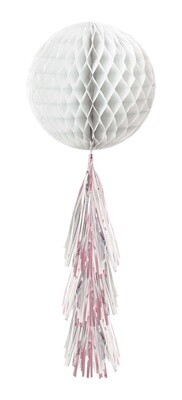 Hanging Decoration-White Honeycomb Ball
