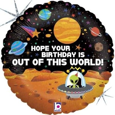 Foil Balloon-Space Birthday-18&quot;