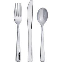 Sensations-Metallic Silver-Assorted Cutlery-24pk