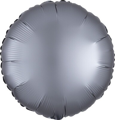 Foil Balloon - Satin Luxe Round - Graphite 18&quot;