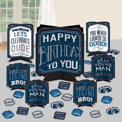 Table Decorating kit- Happy Birthday Man- 7pcs