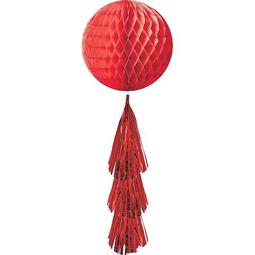 Hanging Decoration-Red Honeycomb Ball