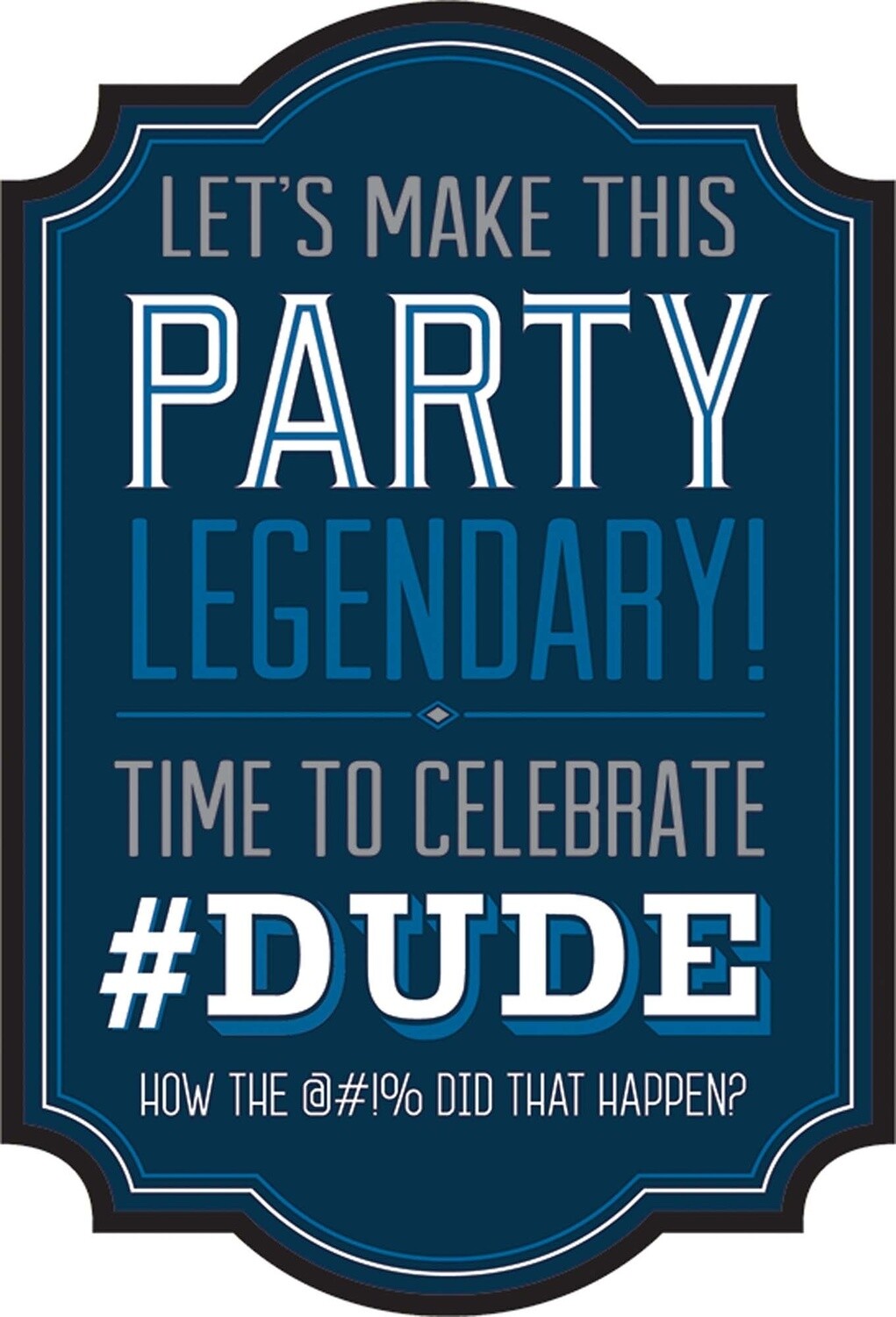 Invitations- Happy Birthday Man- 8pk