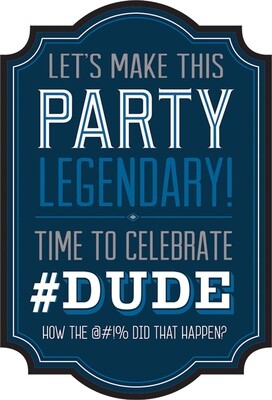Invitations- Happy Birthday Man- 8pk