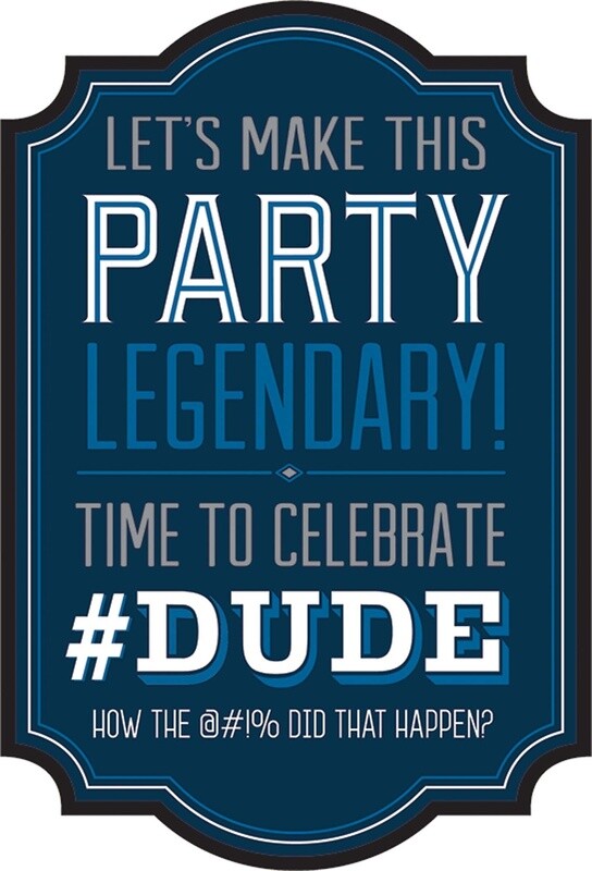 Invitations- Happy Birthday Man- 8pk