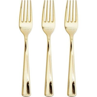 Sensations-Metallic Gold Forks-24pk