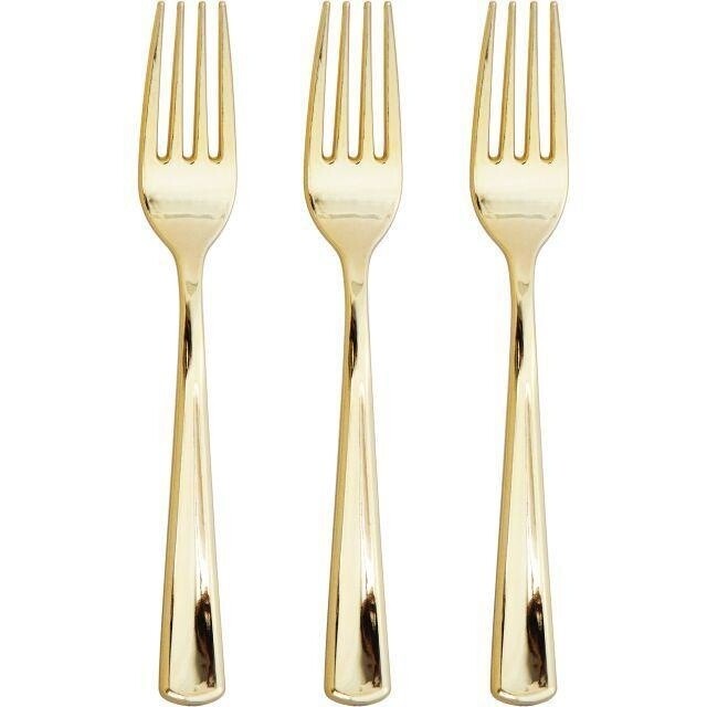 Sensations-Metallic Gold Forks-24pk