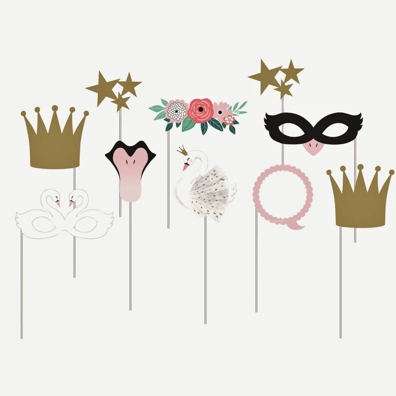 Photo Booth Props-Stylish Swan Birthday